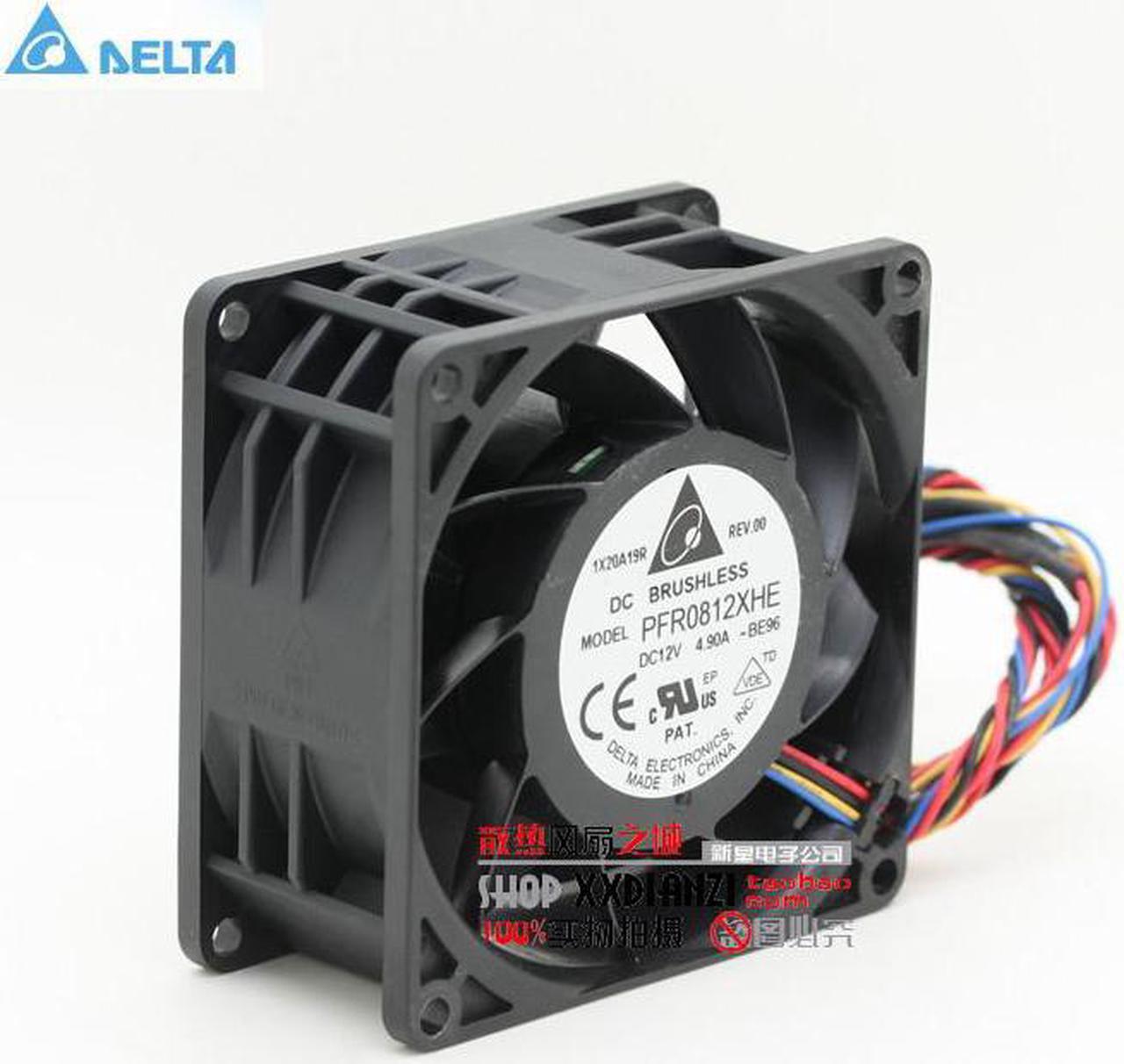 12v Ball Bearing Fan for delta  8038 dc12v 8cm Super Car Booster Violent Fan 4.9A PFR0812XHE 13000 80*80*38mm