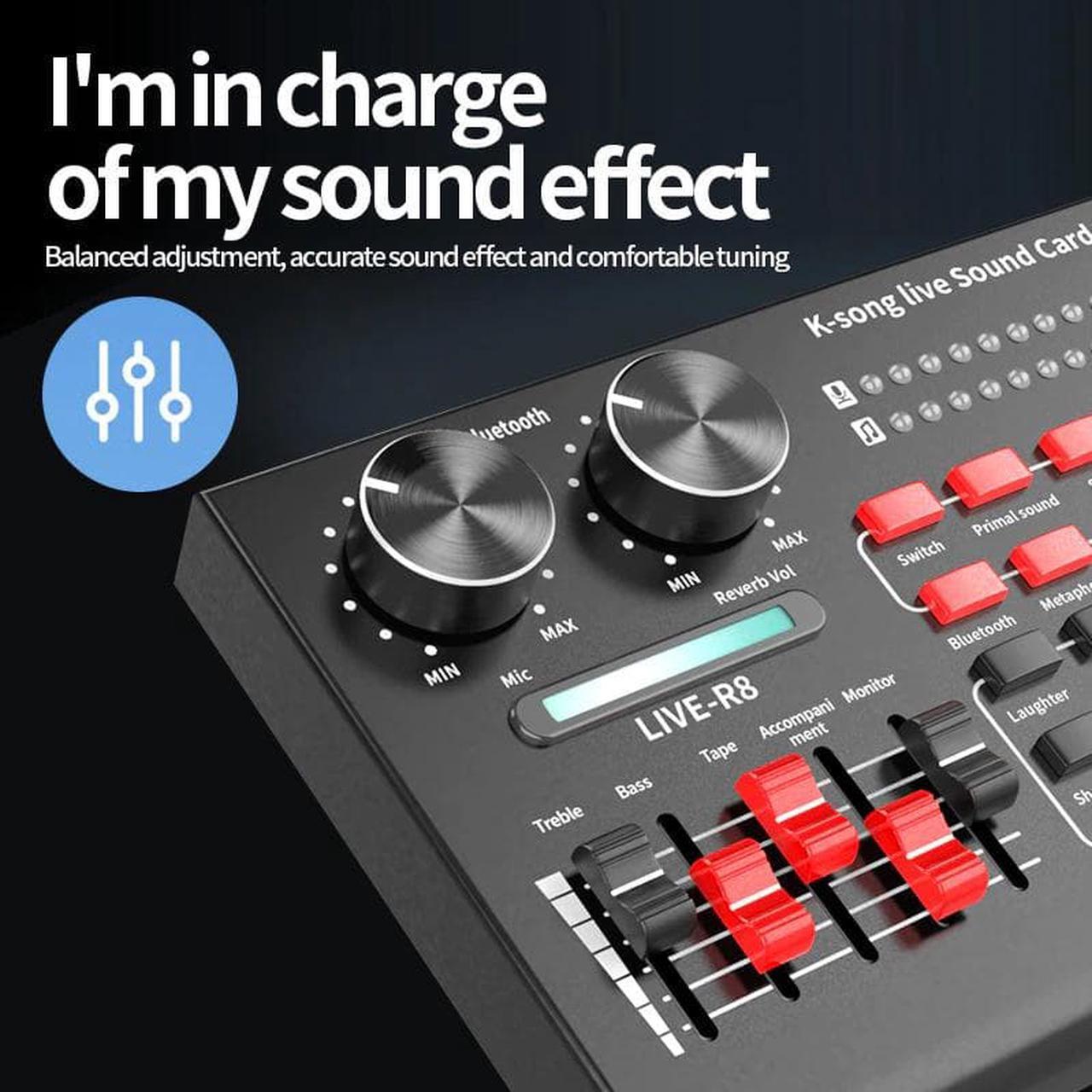 Alt view image 2 of 5 - microphone external sound card set, network video entertainment USB live sound card