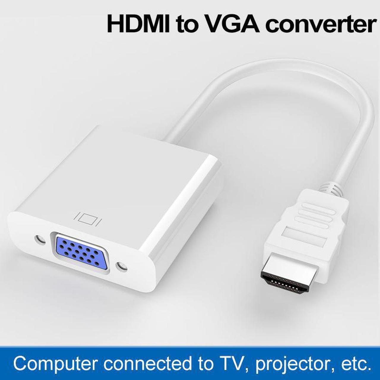 to VGA Converter Adapter Male to Female  to VGA Cable Digital to Analog 1080P Video Converter for HDTV PC Laptop