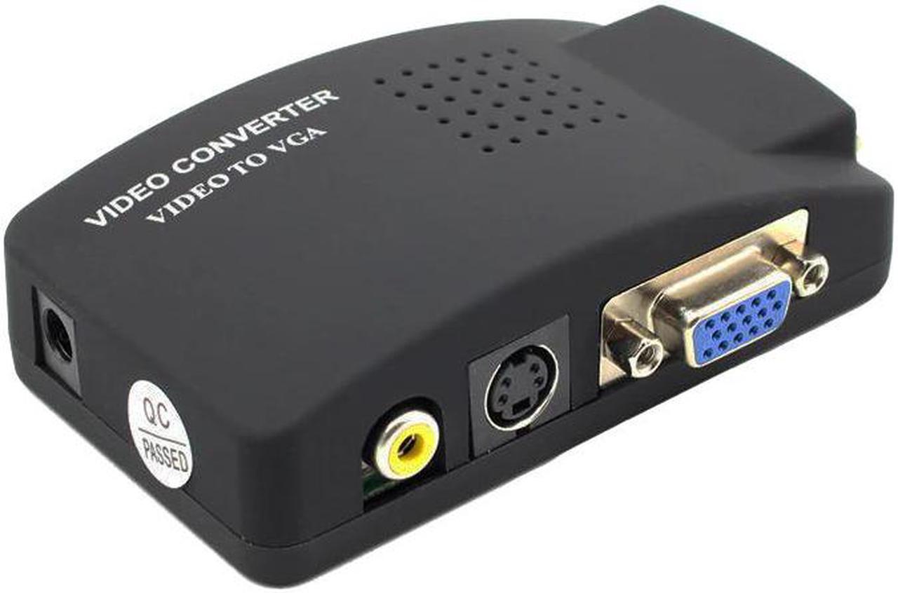 composite RCA AV to VGA converter with USB power supply for TV to PC converter(VGA cable is not included)