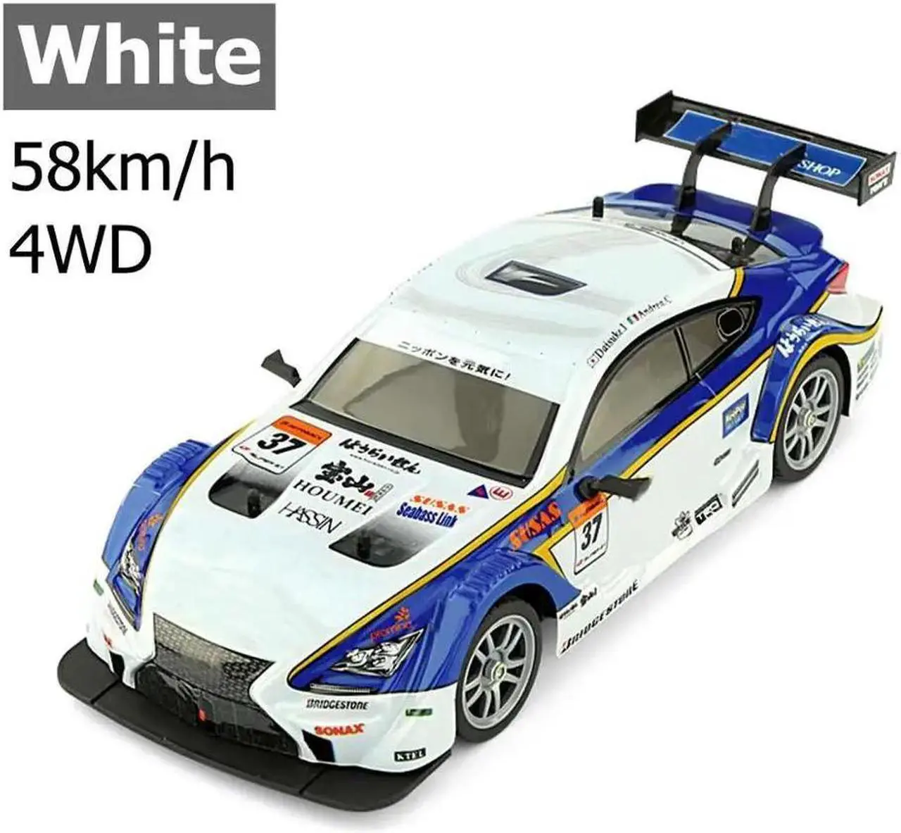 Alt view image 2 of 5 - 1:16 58km/h RC  Racing Car 4WD 2.4G High Speed GTR Remote Control Max 30m Control Distance Electronic Hobby Toys car gifts