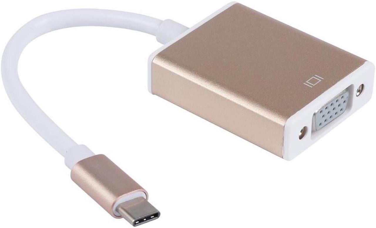 shipping USB 3.1 Type C USB-C to VGA Adapter Reversible for New Macbook 12 inch Gold/Silver Color GT