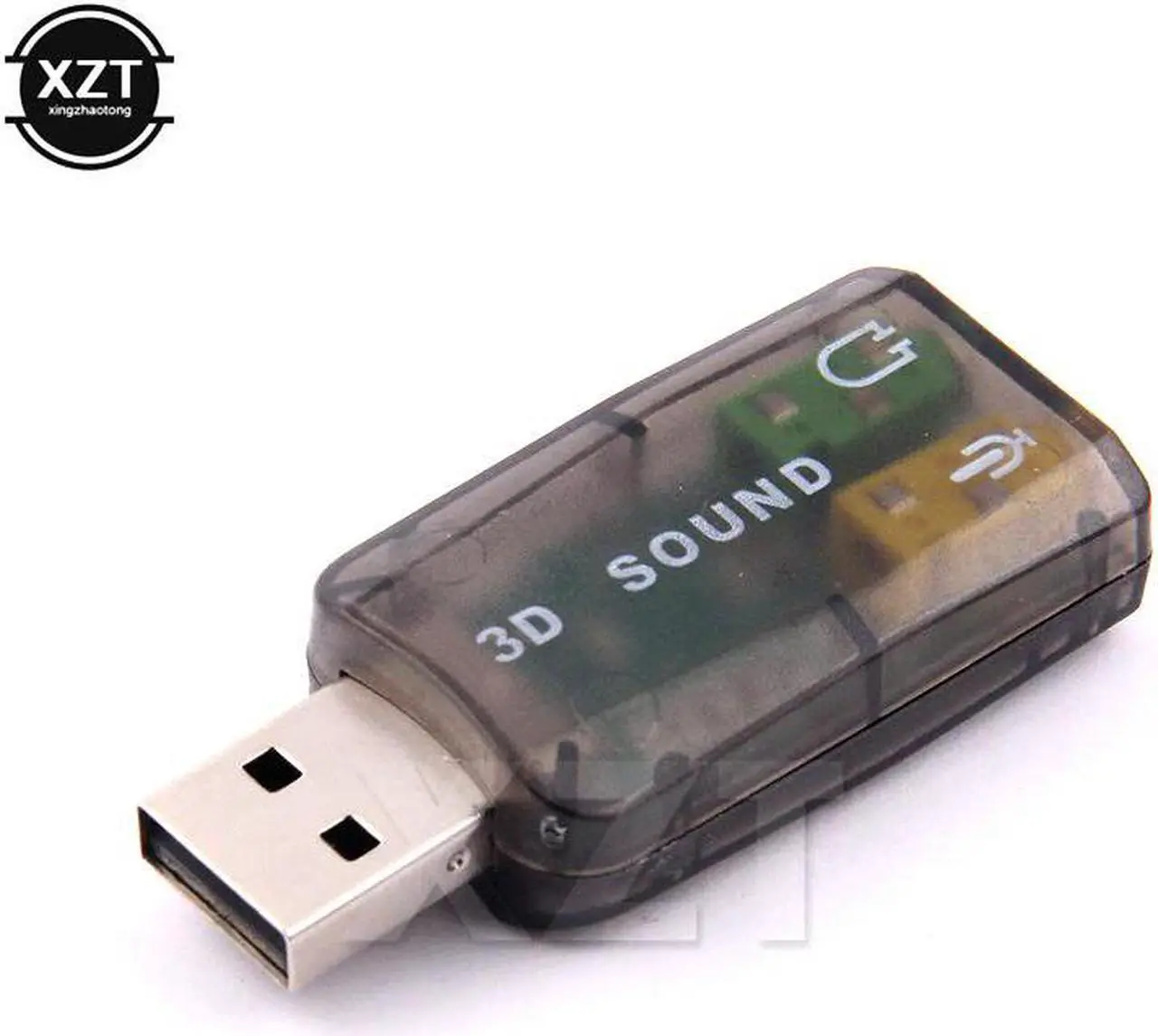 Alt view image 3 of 5 - Hot sale 10pcs/lot V5.1 3D USB to 3D Audio USB External Sound Card Adapter 5.1 Channel Sound Professional Microphone 3.5mm input