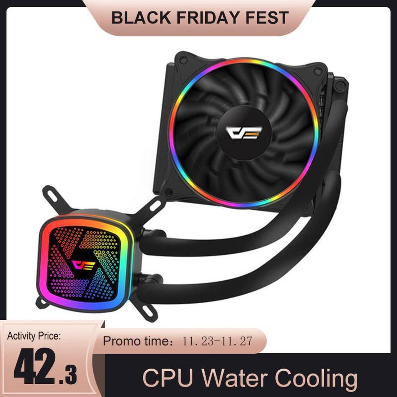 Water Cooling PC Case CPU Cooler With RGB fan Radiator integrated Liquid Cooler for LGA 2011/1366/115X/AM4