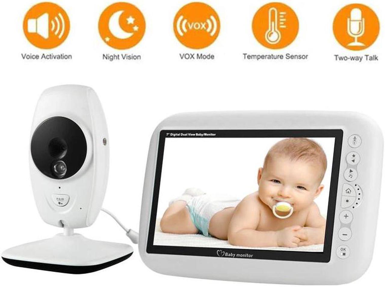 Main image of 7 Inch Wireless Baby Monitor 720P HD Screen Camera Night Vision Intercom Lullaby Nanny Video Baby Monitor Supports Screen Switch