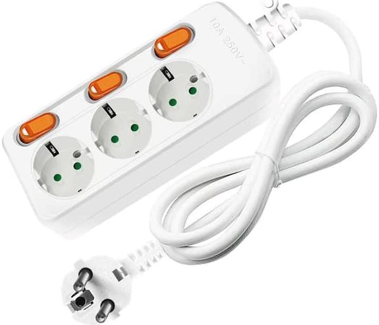Main image of Filter EU Plug Power supply Socket Switch Power Board Electrical Extension Cord Surge Protector for Home Office