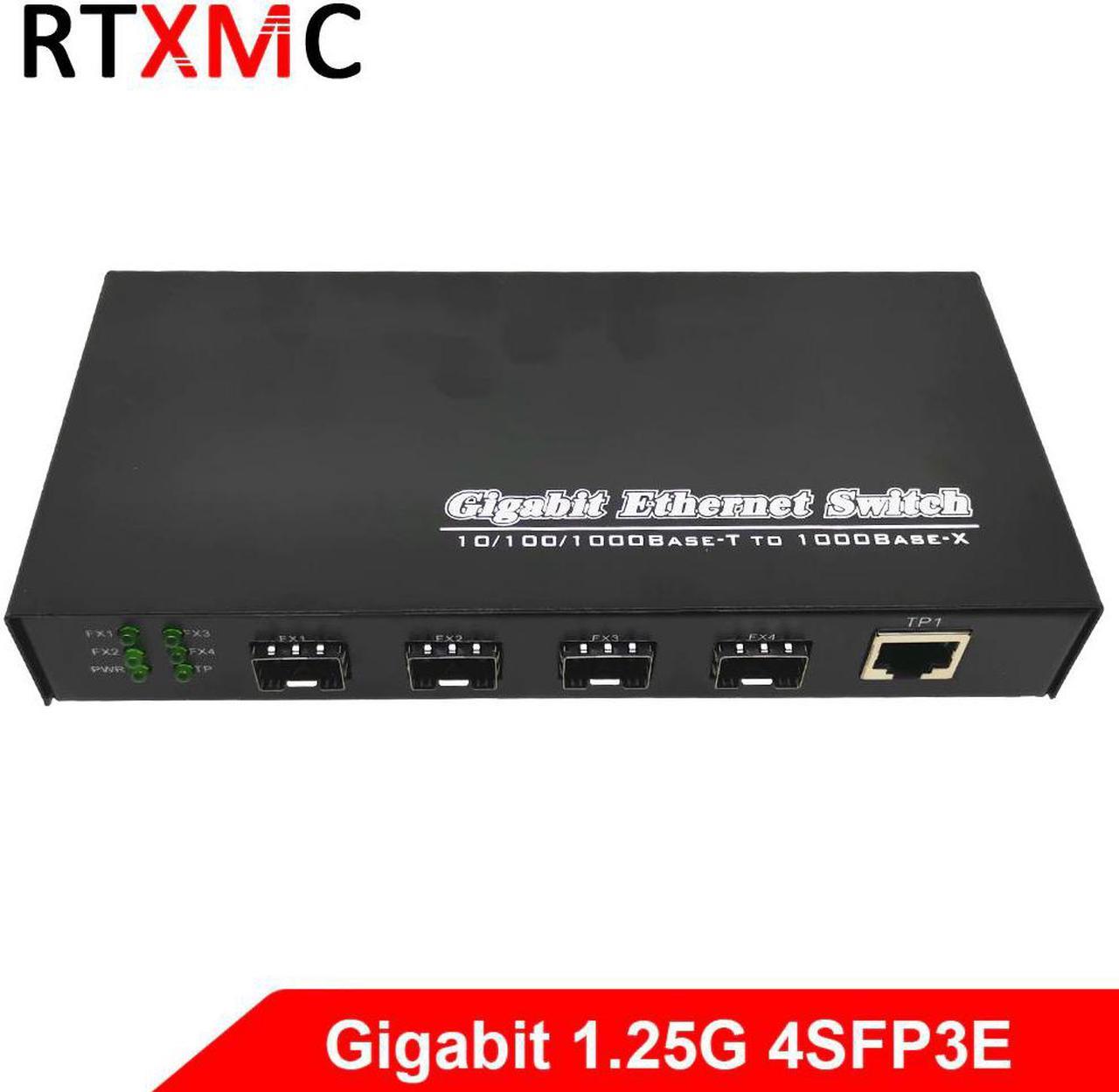 4GF3GE Gigabit Ethernet switch Ethernet Fiber 4*1.25G SFP Fiber Port & 3*101/100/1000M UPT Gigabit Fiber Switch