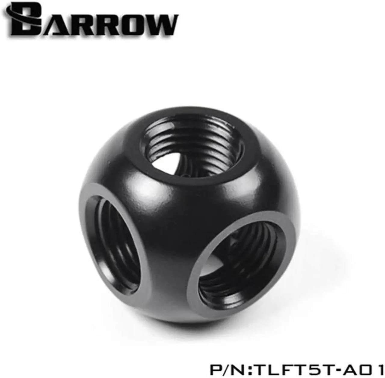 Alt view image 2 of 5 - G1/4" Metal Ball Cube Shape 3 4 5 Ways Coppor Stone Connector Water Cooling
