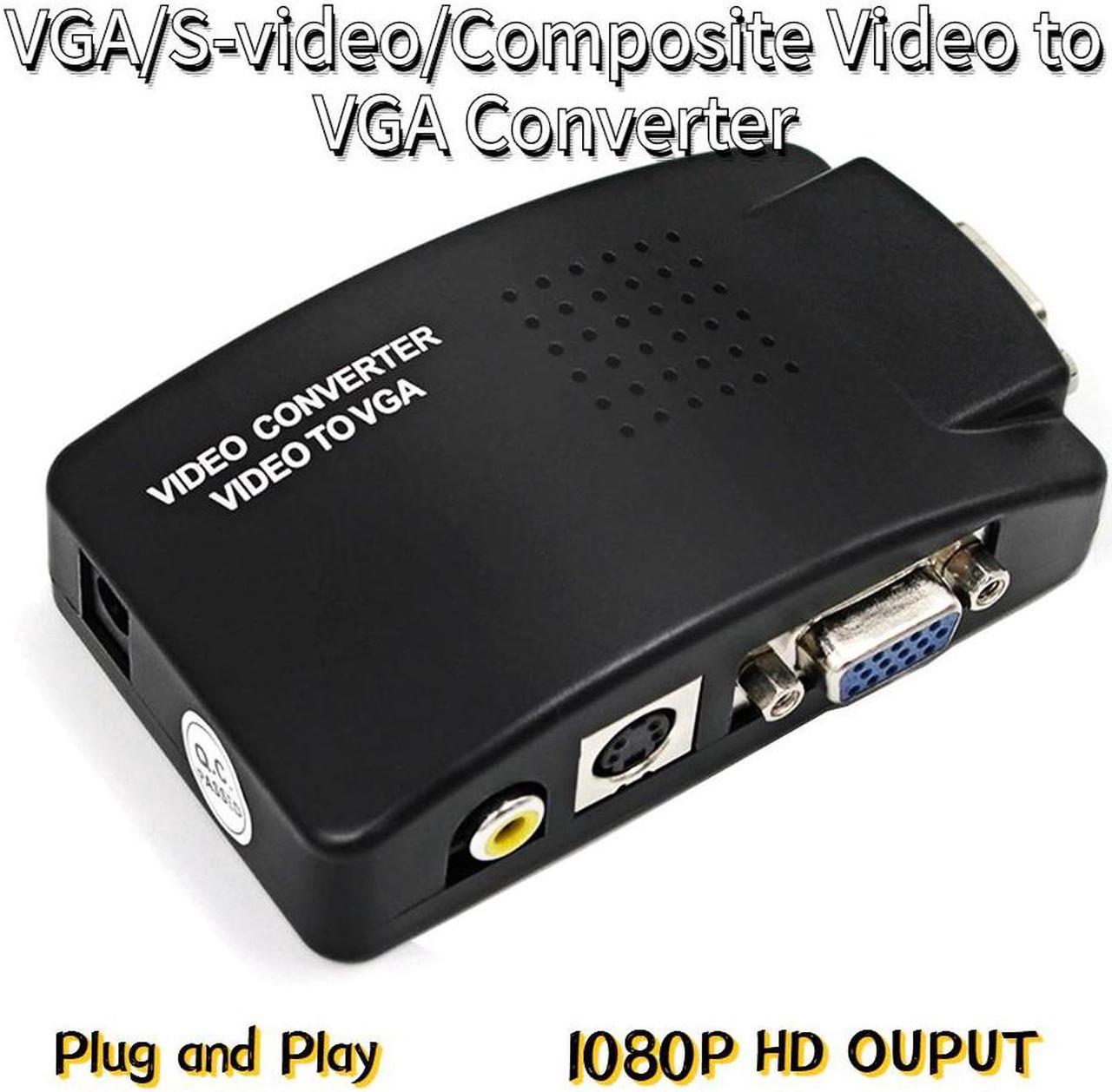 VGA Converter AV S-Video VGA to VGA Adapter HD 1080P  Converter for PC Notebook HDTV