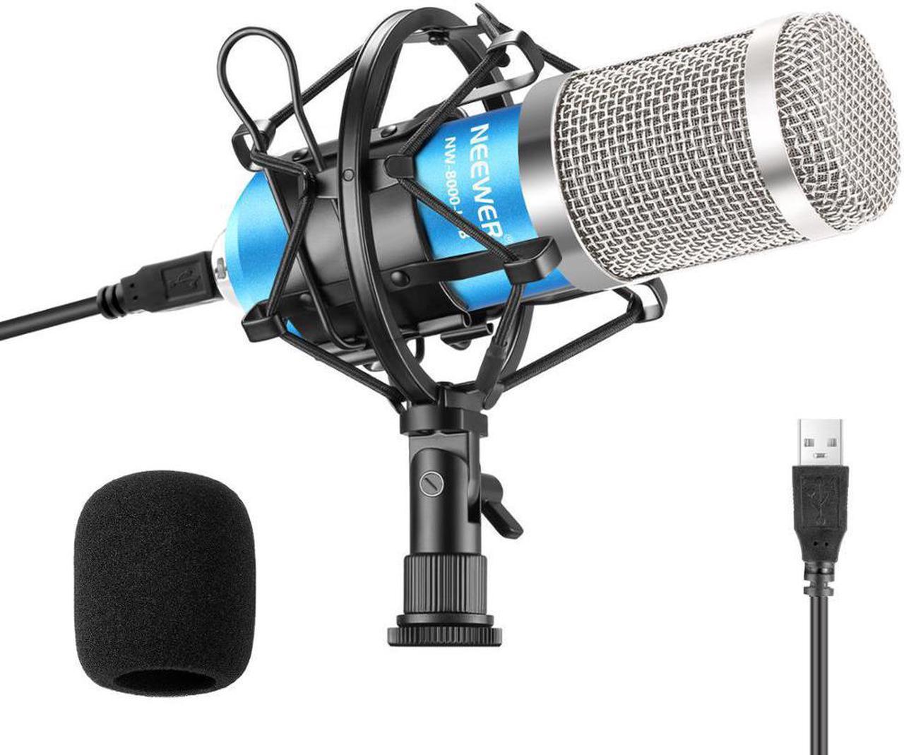 USB Microphone 192KHZ/24Bit Plug & Play Computer Cardioid Mic Podcast Condenser Microphone + Professional Sound Chipset