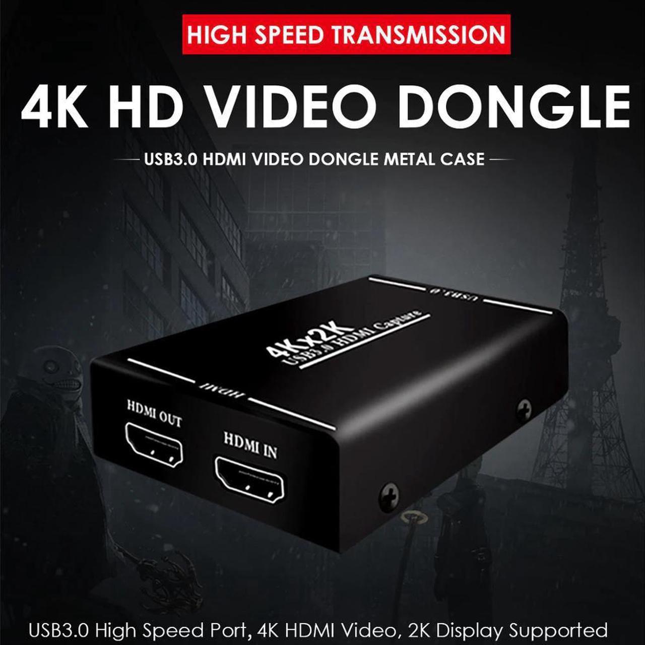 4K HDMI to USB 3.0 Video Capture Card Recorder For TV BOX/ Camera /Game Console Live Streaming Support Phone Live Broadcasting