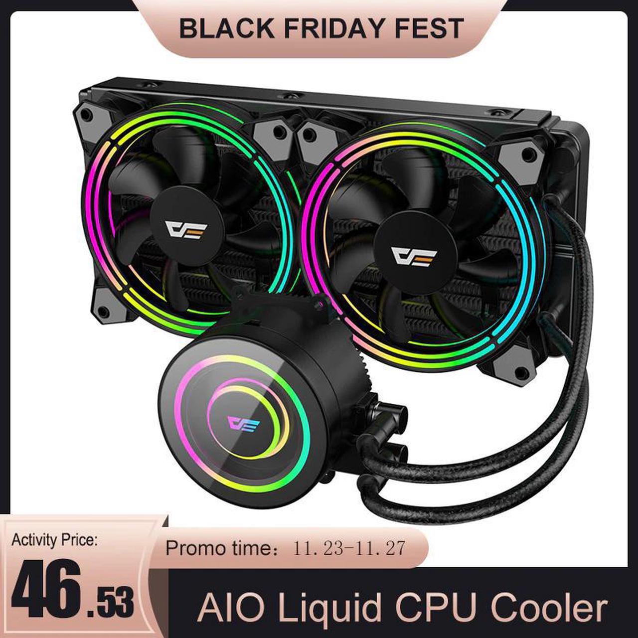 PC Case Water Liquid Cooling AIO Cooler Radiator PWM RGB Sync Water Cooler CPU for LGA 2011/115X/2066/AM4/AM3+