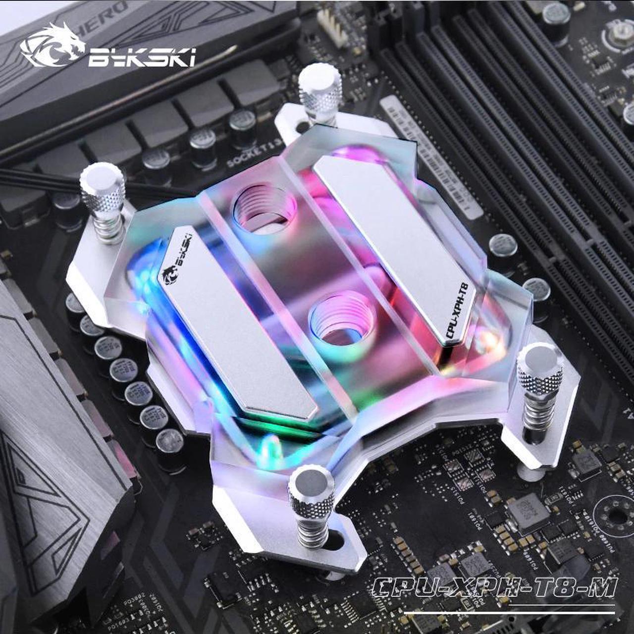 CPU Water Block use for AMD RYZEN3000 AM3/AM3+/AM4 X570 Motherboard Socket / RGB Light Supports Connection to Motherboard