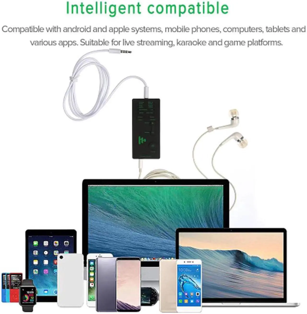 Alt view image 4 of 5 - Audio With USB Sound Effects Chargable Children Mini Size Home Voice Changer Phone Microphone Toy Lightweight Gift