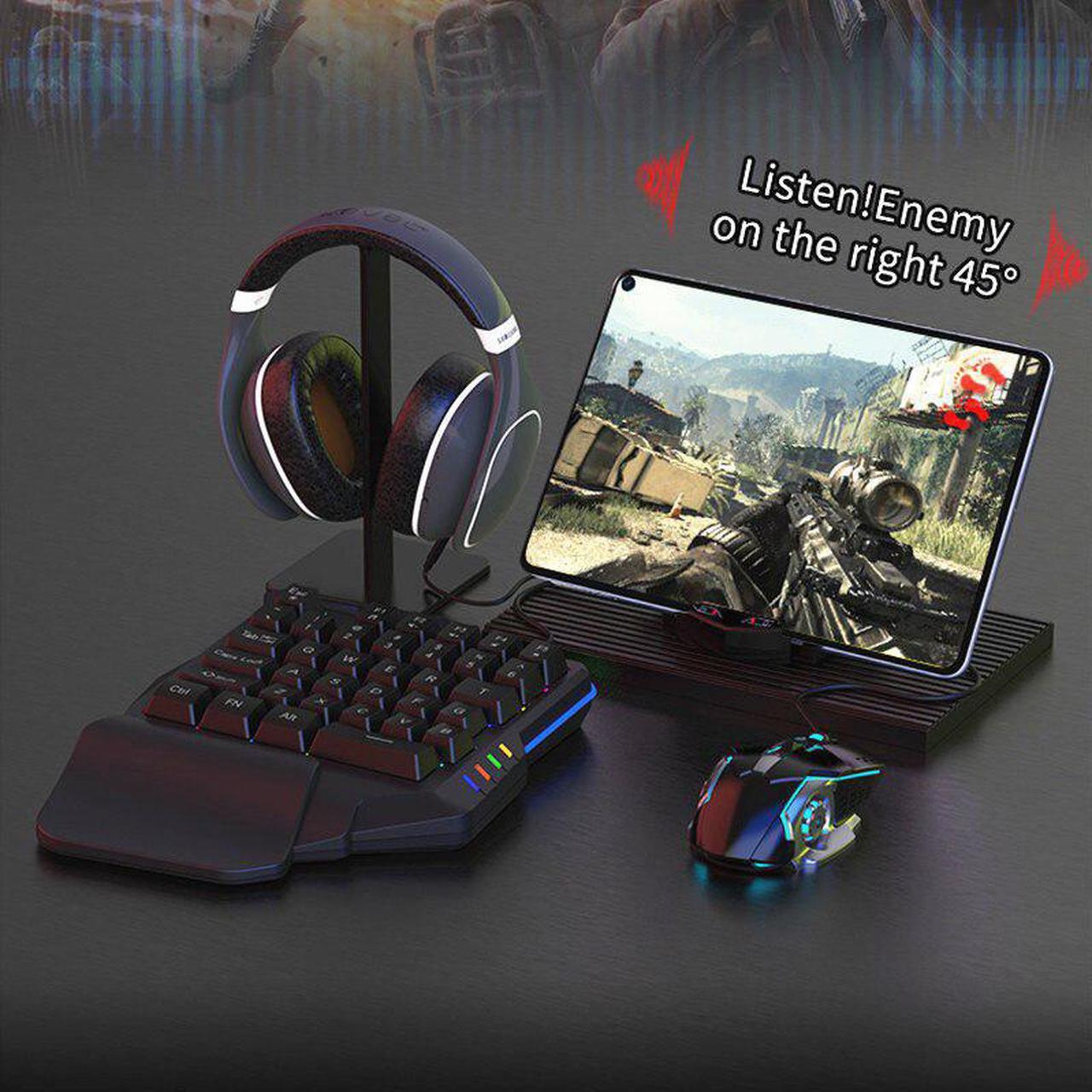 Controller Keyboard and Mouse Converter Independent Headphone Jack Support Multiple Shooting Games Gamepad  for Android