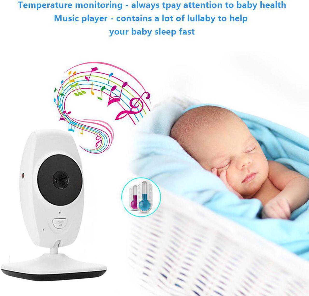 Alt view image 4 of 5 - 7 Inch Wireless Baby Monitor 720P HD Screen Camera Night Vision Intercom Lullaby Nanny Video Baby Monitor Supports Screen Switch