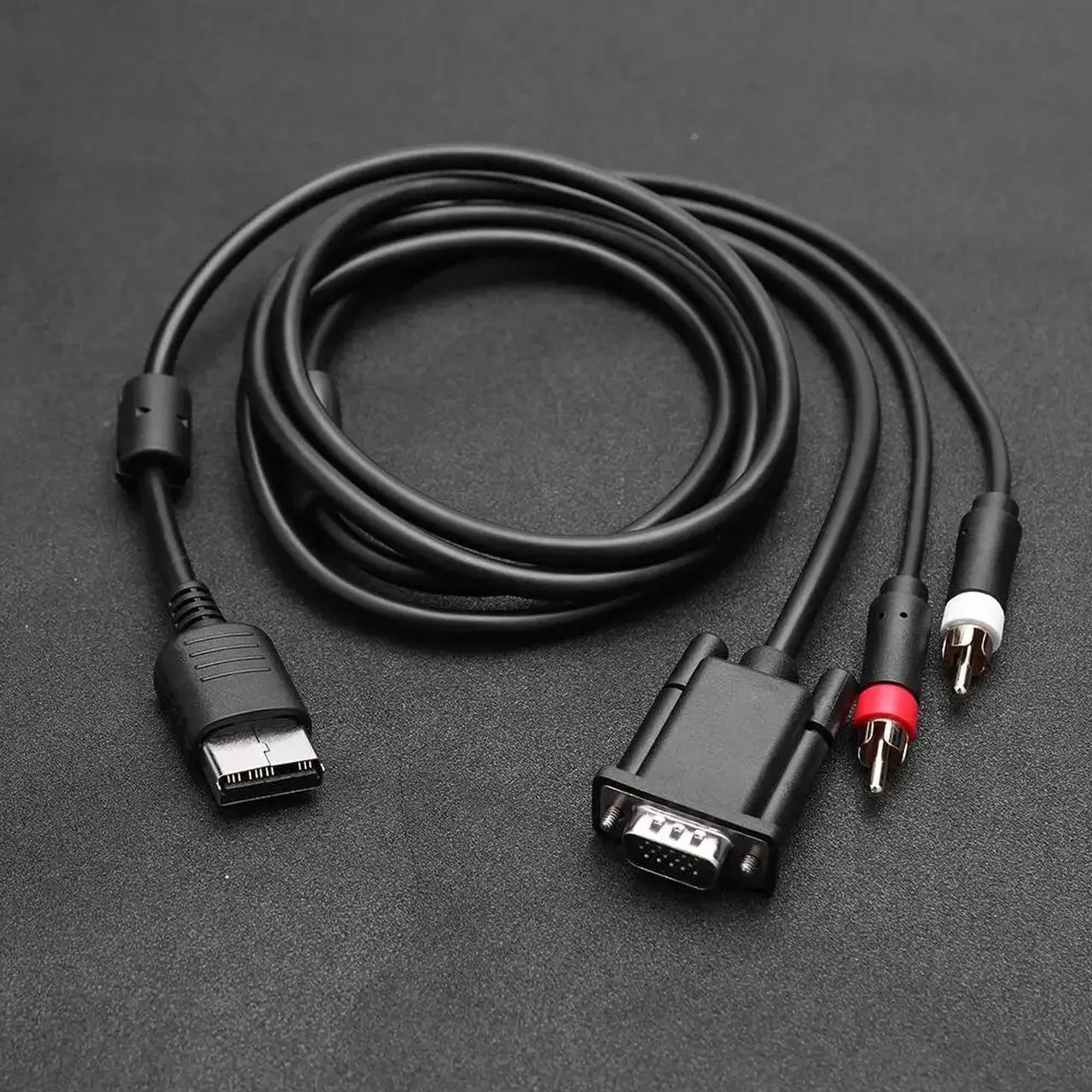 Alt view image 3 of 5 - Definition VGA Cable RCA Sound Adapter HD Box Cable Audio Video Lines Cord Wires for Sega Dreamcast Gaming Console