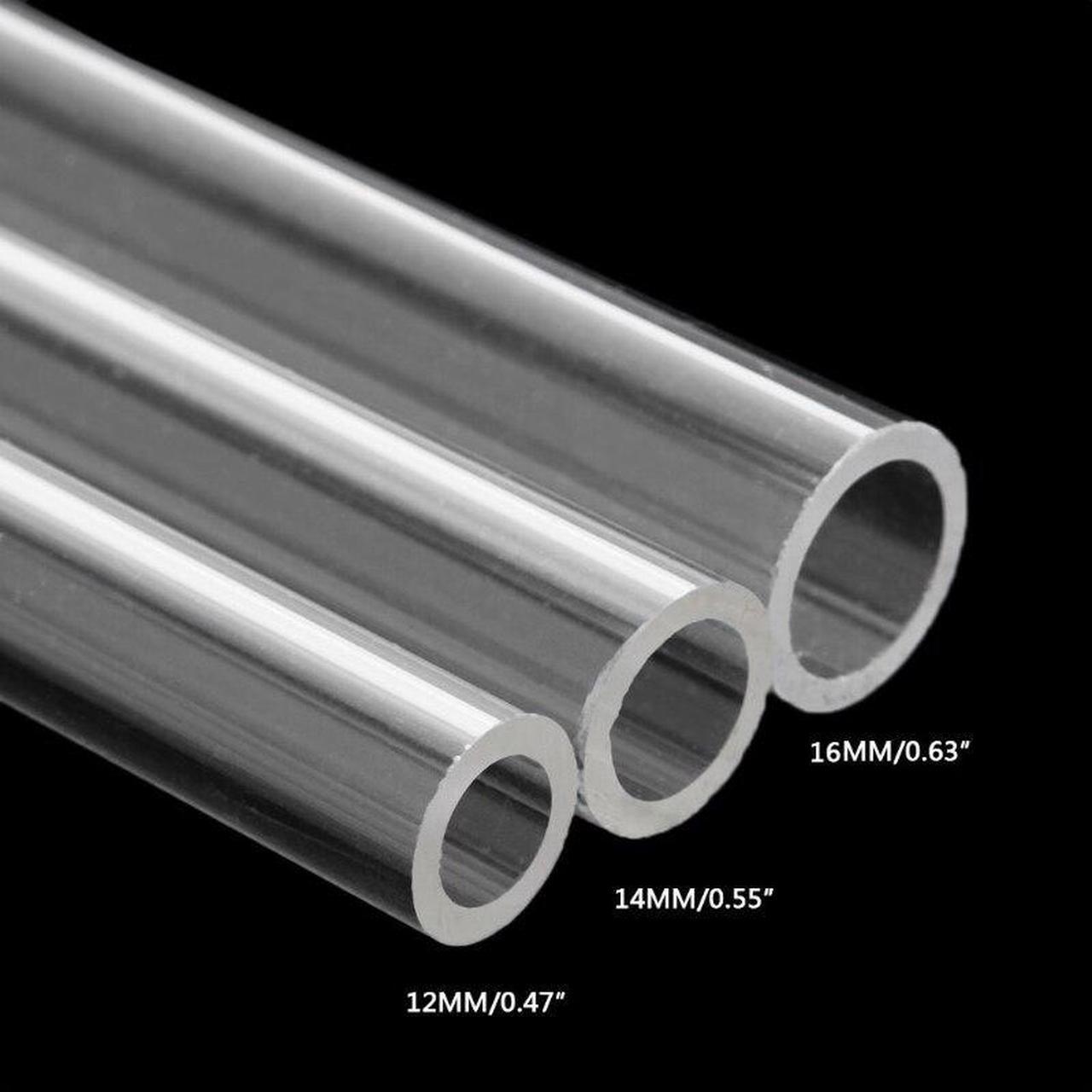 12mm 14mm 16mm Transparent Acrylic Tube PMMA Tube For PC Water Cooling 50cm Dropship