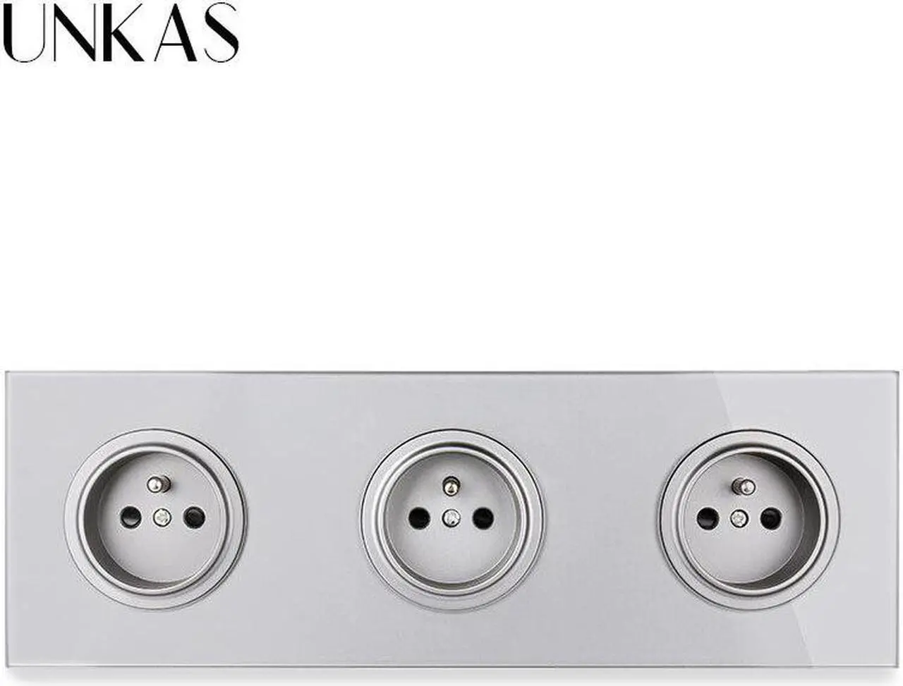 Alt view image 2 of 5 - 3 Gang French Glass Panel + Dimmer Fan Regulator Switch Dual USB TV RJ11 Telephone RJ45 Internet + HDMI Port USB3.0 Jack