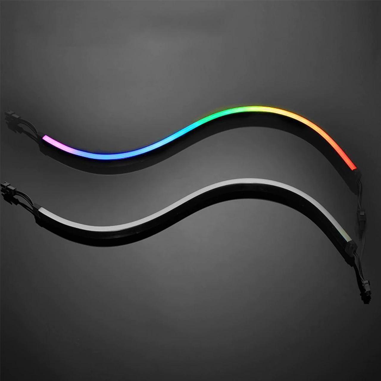 Alt view image 5 of 5 - ARGB Light Strip DIY Shape Decoration LED Strip 5V3Pin AURA 40/55/100CM Water Cooler Custom Lighting MOD Adjustable LED