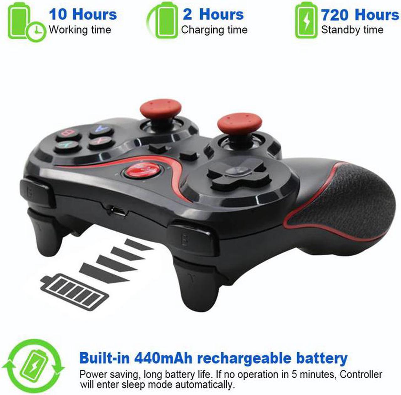 Alt view image 2 of 5 - Joystick Bluetooth 3.0 T3/X3 Gamepad For PS3 Gaming Controller Control for Tablet PC Android Smartphone With Holder