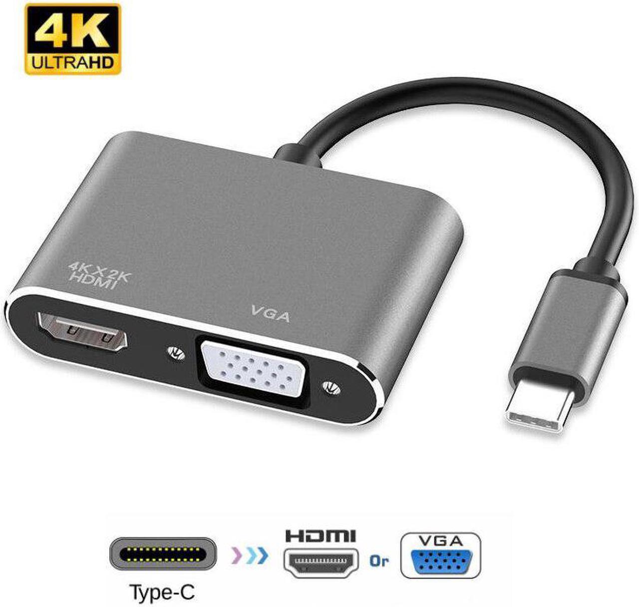 C to HDMI VGA Cable Male to Female USB C Adapter 4K USB C to HDMI Converter for MacBook Pro    S9 S10