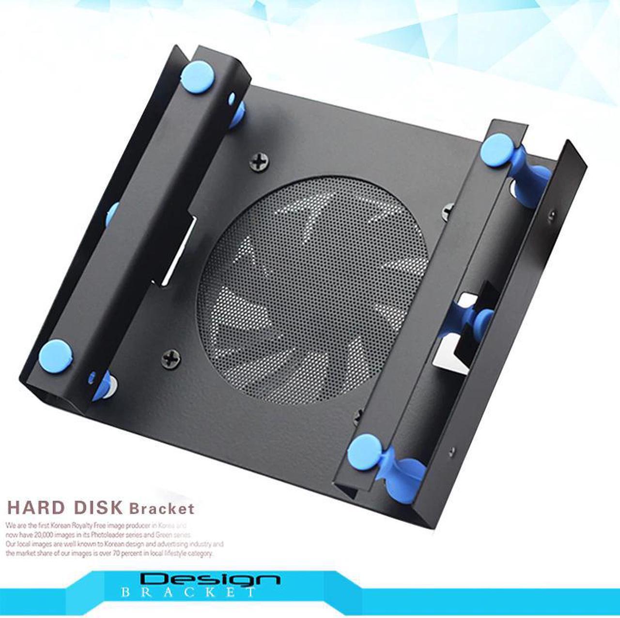 3.5 inch Hard Disk Shock Absorber Bracket with Mounting Screws for PC Case 3.5 HDD to 5.25 DVD ROM Bay Mounting Adapter