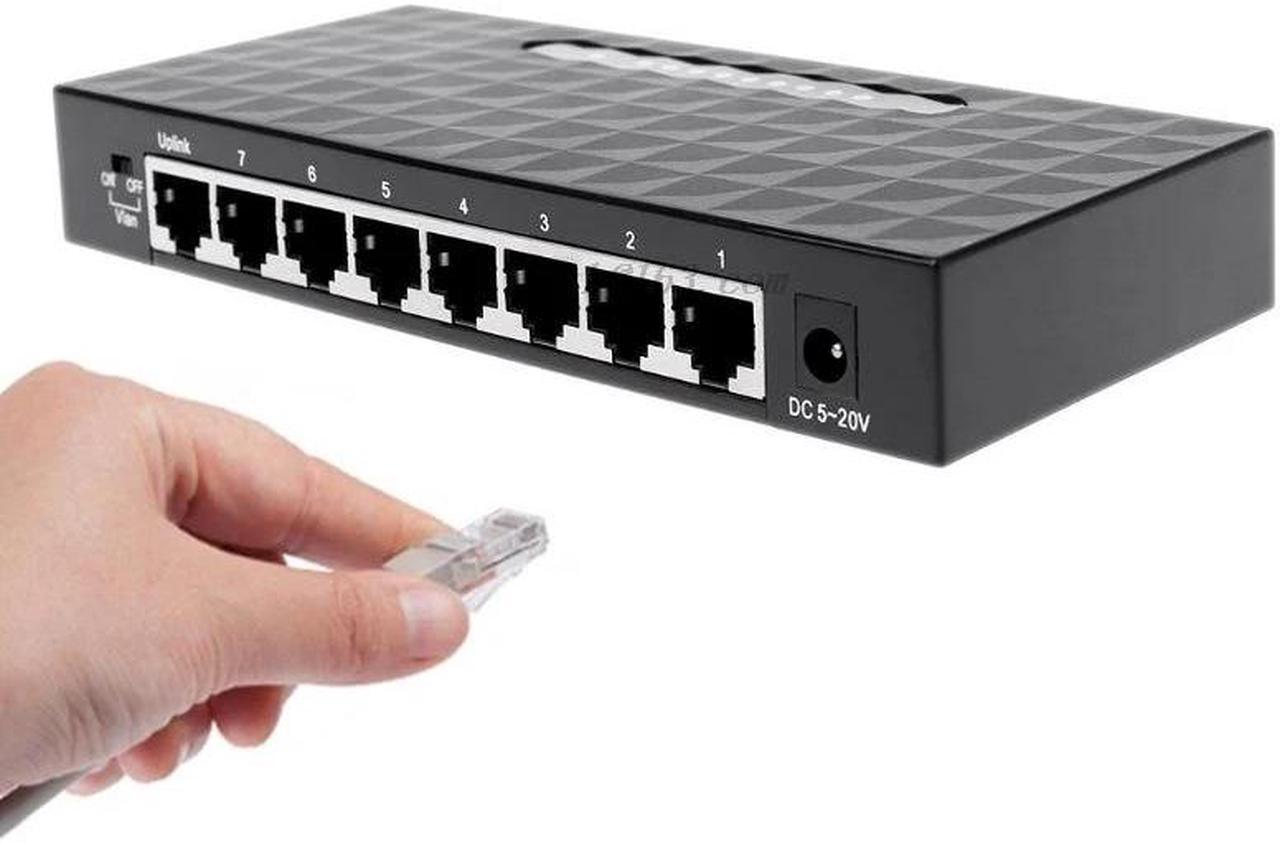 Alt view image 2 of 5 - 8-Port Ethernet Network Switch HUB Desktop Mini Fast LAN Switcher Adapter - L057 New hot