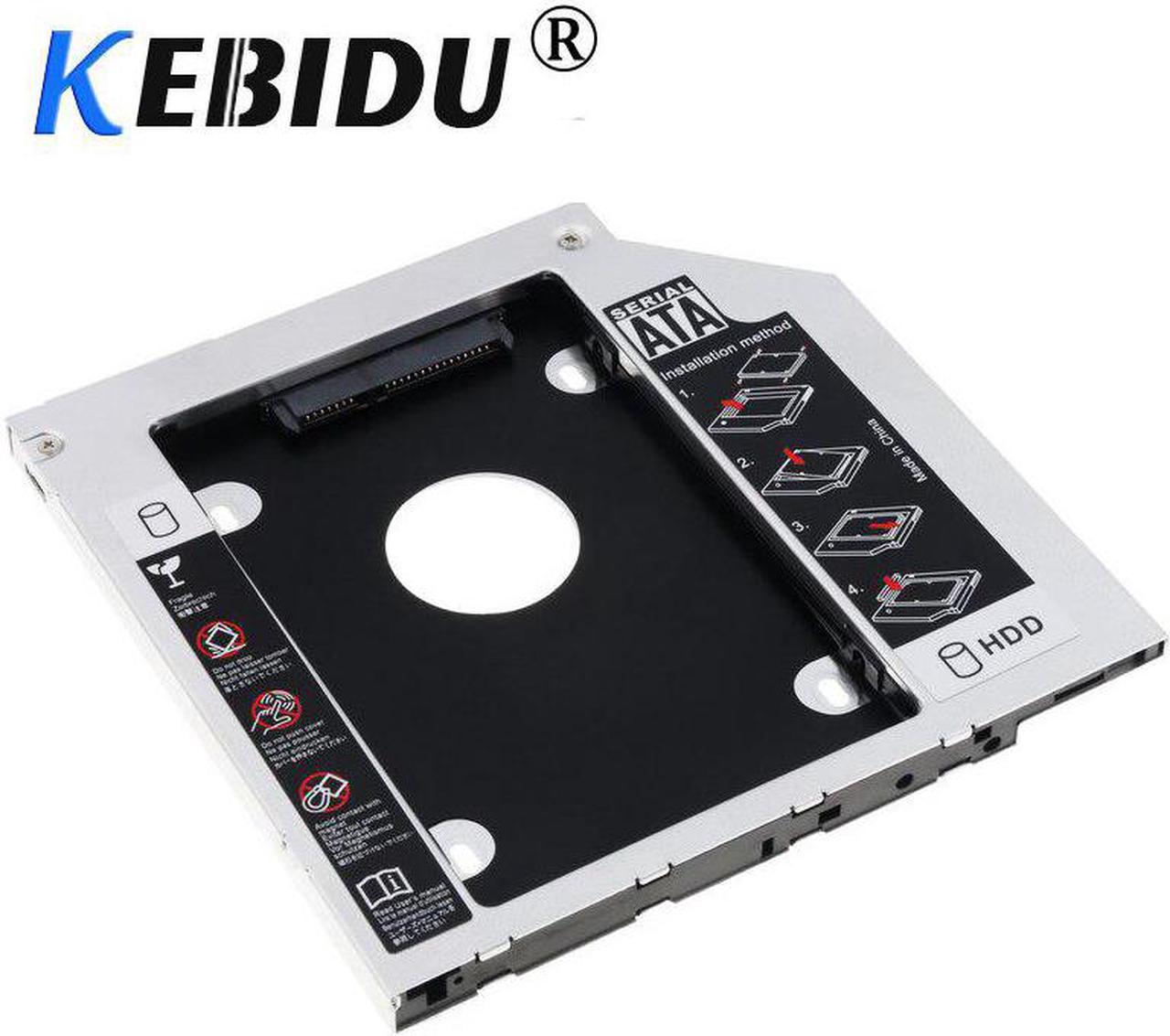 12.7/9.5mm Aluminum Metal Material Universal 2nd HDD Caddy SATA to SATA  2.5" SSD HDD Case SATA III for Notebook Laptop