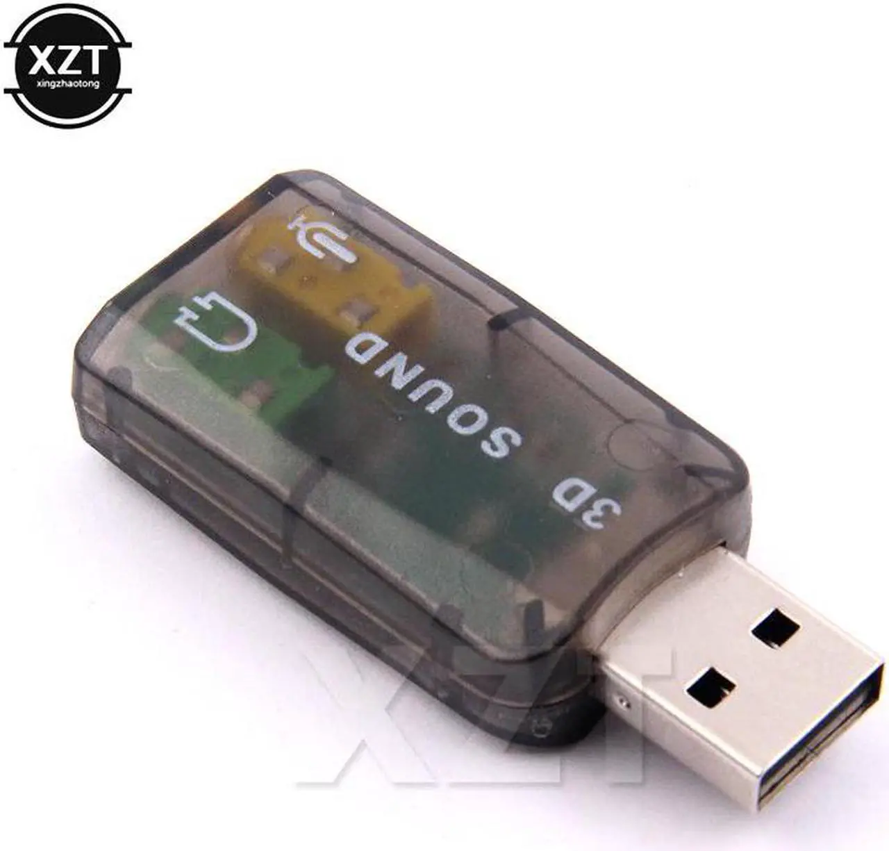 Alt view image 4 of 5 - Hot sale 10pcs/lot V5.1 3D USB to 3D Audio USB External Sound Card Adapter 5.1 Channel Sound Professional Microphone 3.5mm input