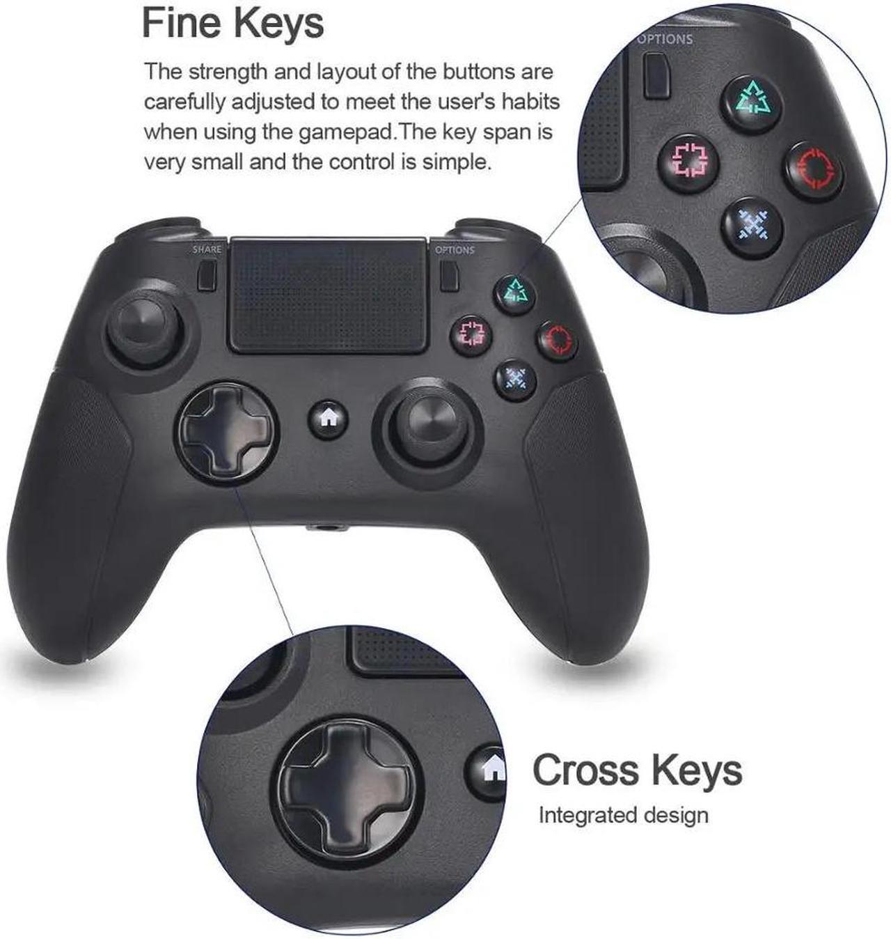 Alt view image 2 of 5 - Controller Remote Control Compatible with PS4 Controller with Double Vibration Touchpad 3.5mm Audio Jack for PS4 PC