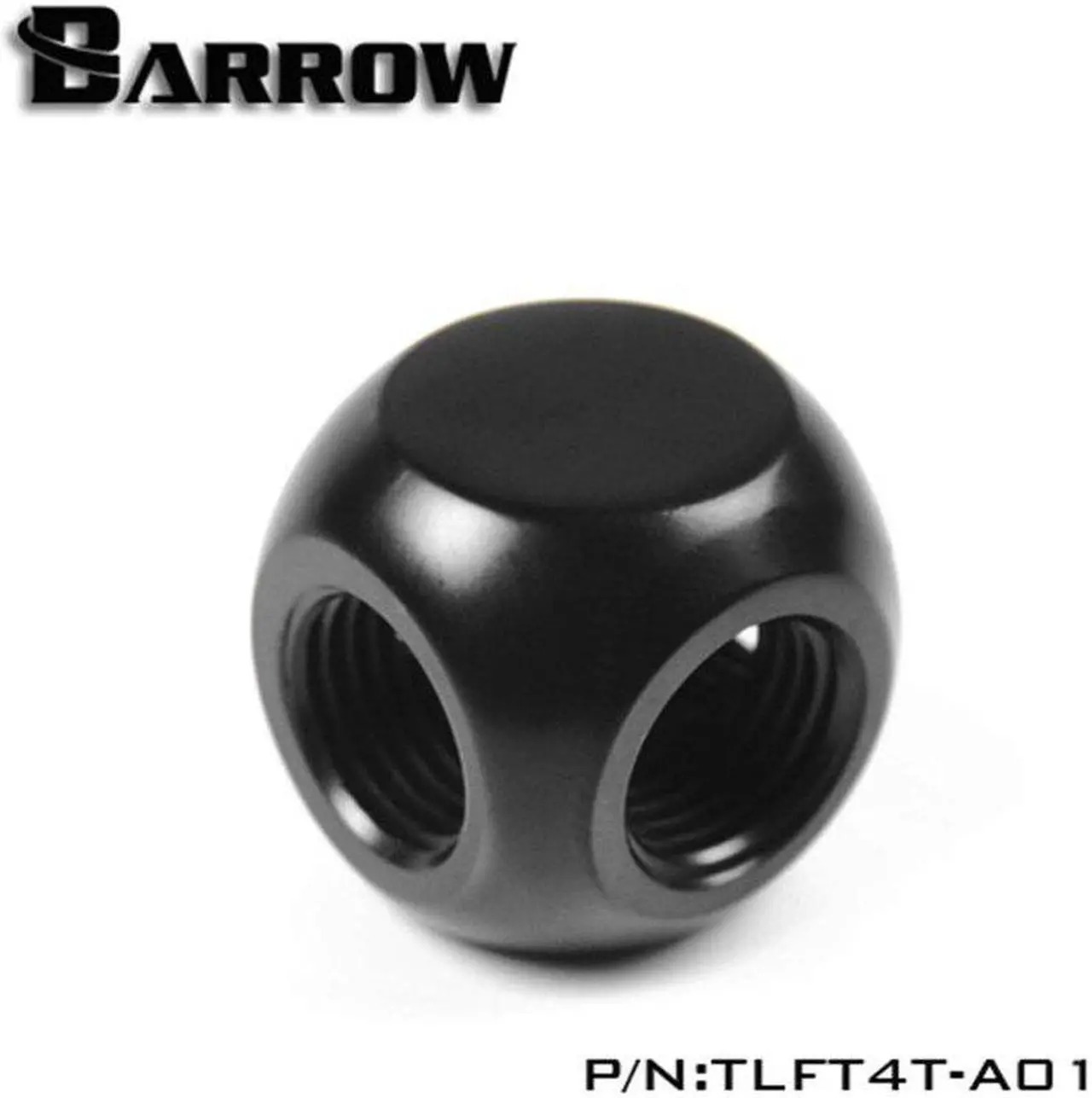 Alt view image 4 of 5 - G1/4" Metal Ball Cube Shape 3 4 5 Ways Coppor Stone Connector Water Cooling