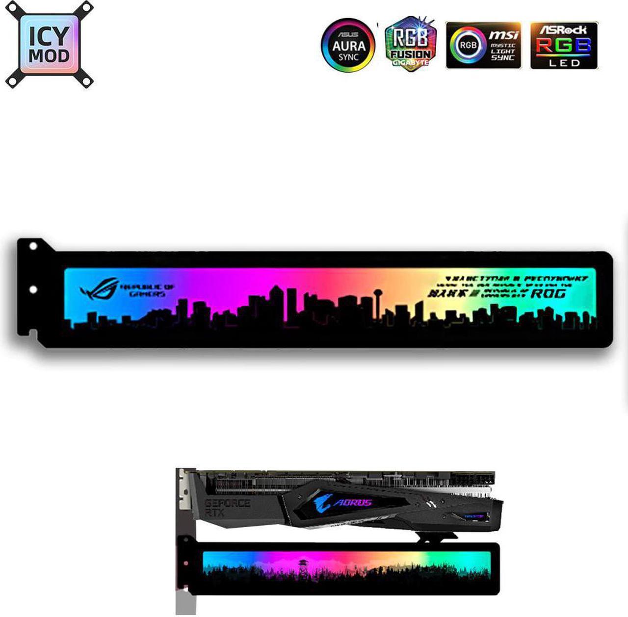 Bracket A-RGBl Acrylic VGA Holder Horizontal 280*45*6mm 12V 4Pin 5V 3Pin Video Card Support AURA RGB Water Cooler Custom MOD