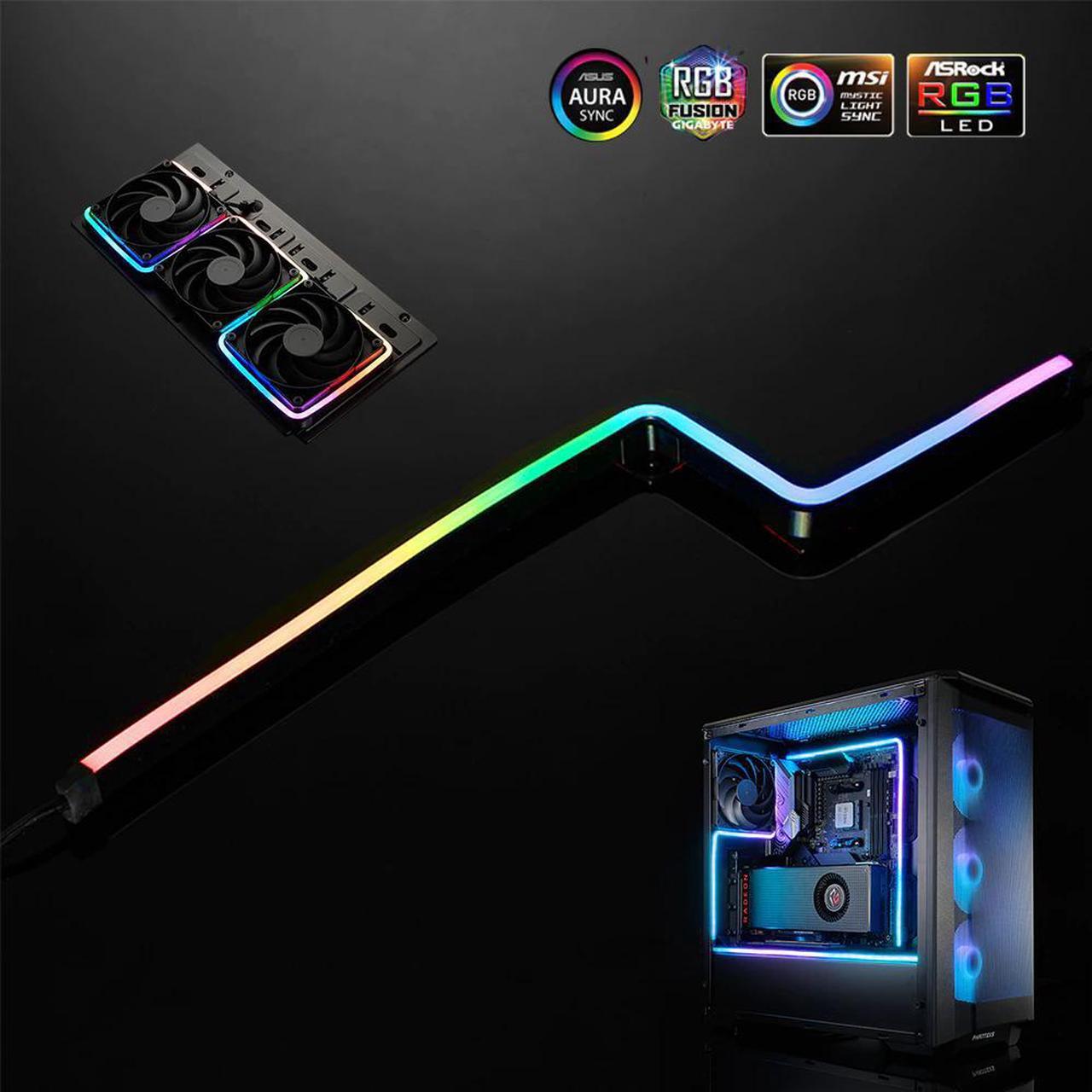 Main image of ARGB Light Strip DIY Shape Decoration LED Strip 5V3Pin AURA 40/55/100CM Water Cooler Custom Lighting MOD Adjustable LED