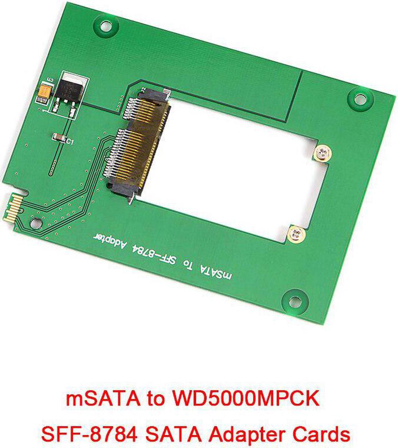 WD5000MPCK SFF-8784 SATA Express to mSATA Adapter Cards Converter for UltraSlim Hard Disk SSD WD5000M22K WD5000M21K