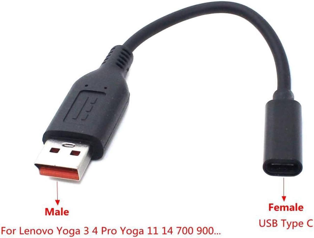 Type C PD Charging Cable Dc Power Adapter Plug Converter for  Yoga 3 4 Pro Yoga 700S 900S Miix 700 710 Miix2-11 Laptop