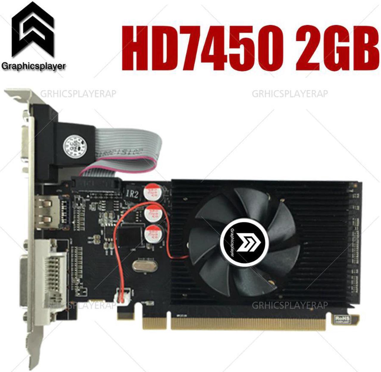 card pci express HD7450 2GB DDR3 64bit LP placa de video card PC for ATI