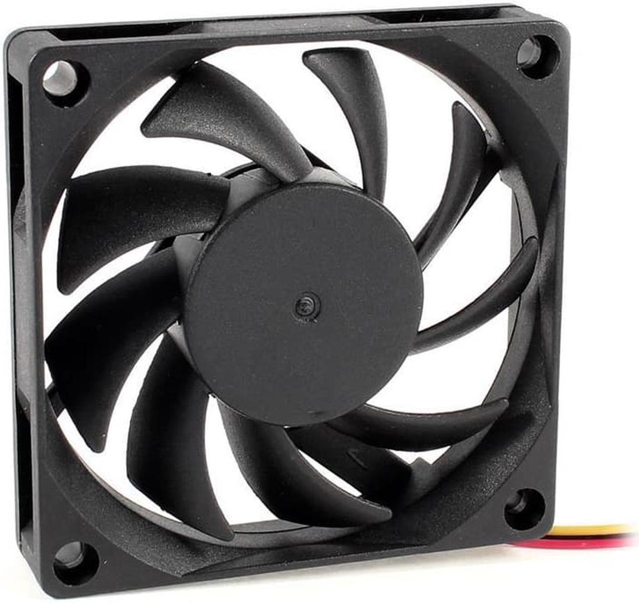 70x70mm 12V 3-Pin PC Computer Case CPU DC Brushless Cooler Cooling Fan Black