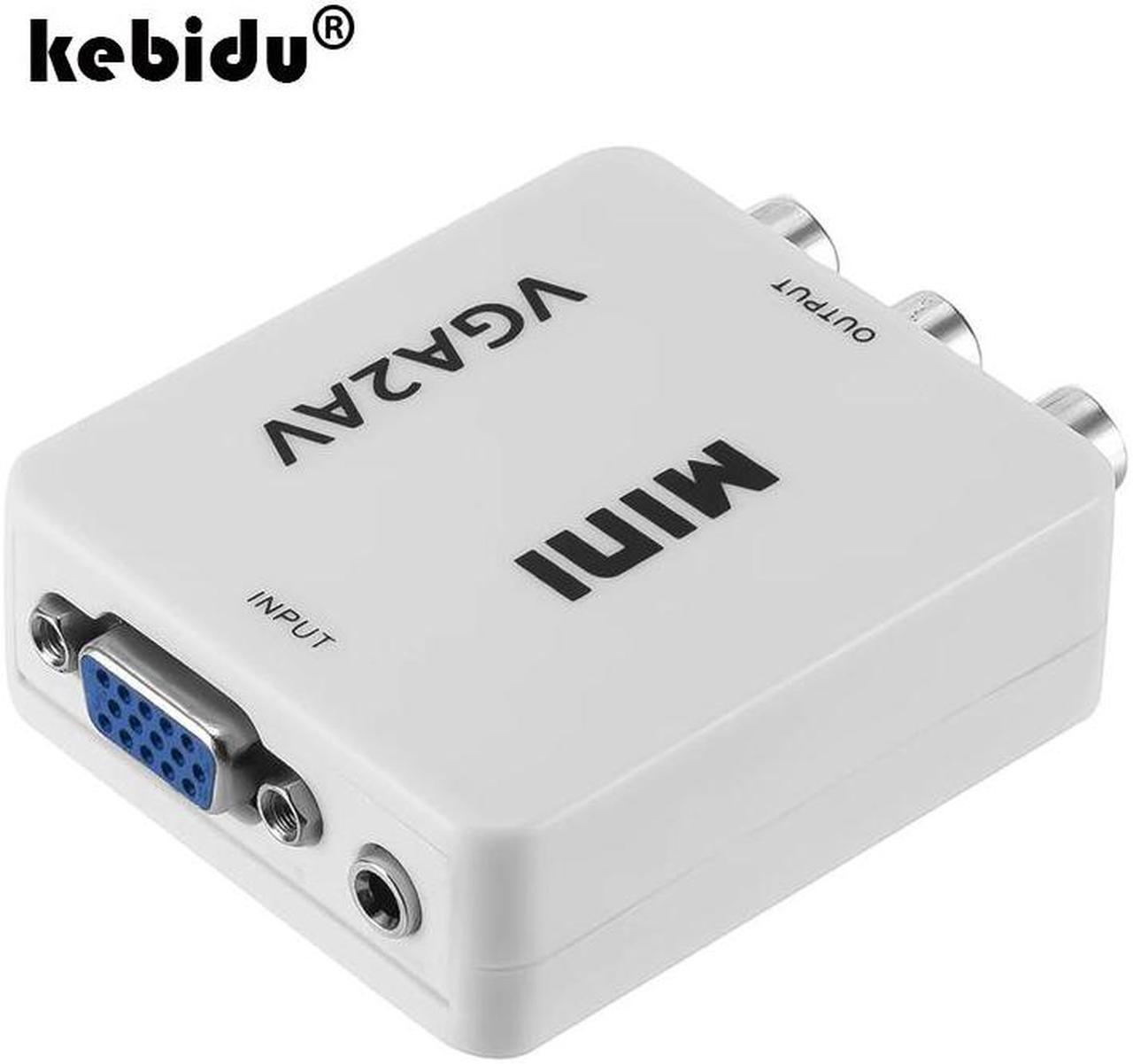 High Quality VGA TO AV MINI Converter Adapter Support 1080P VGA to AV Converter PC to TV HD Computer to TV