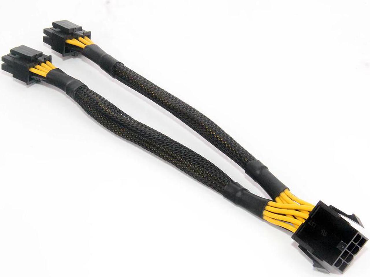 quality 20cm CPU 8Pin female to dual 8pin (4 + 4) male cable adapter CPU 8 pin 8p power cable