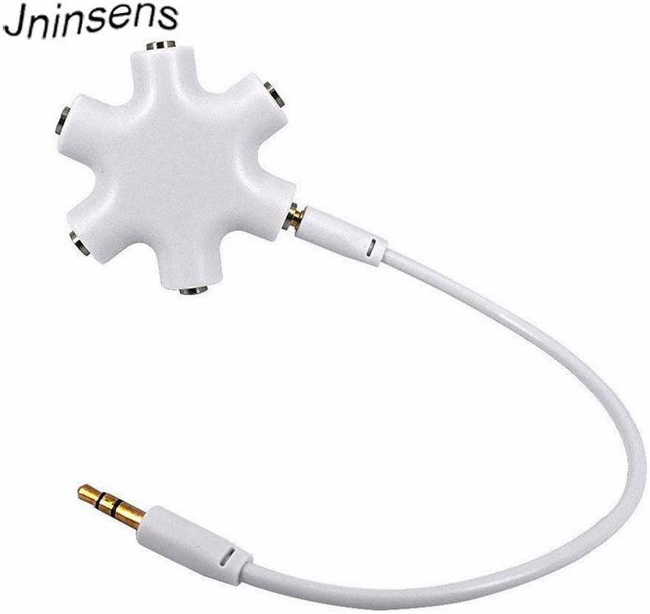 Main image of 5-Way 3.5mm Stereo Headset Headphone Earphone Extension Audio Hub Splitter Adapter 1 Male to 2 3 4 5 Female Audio Cable