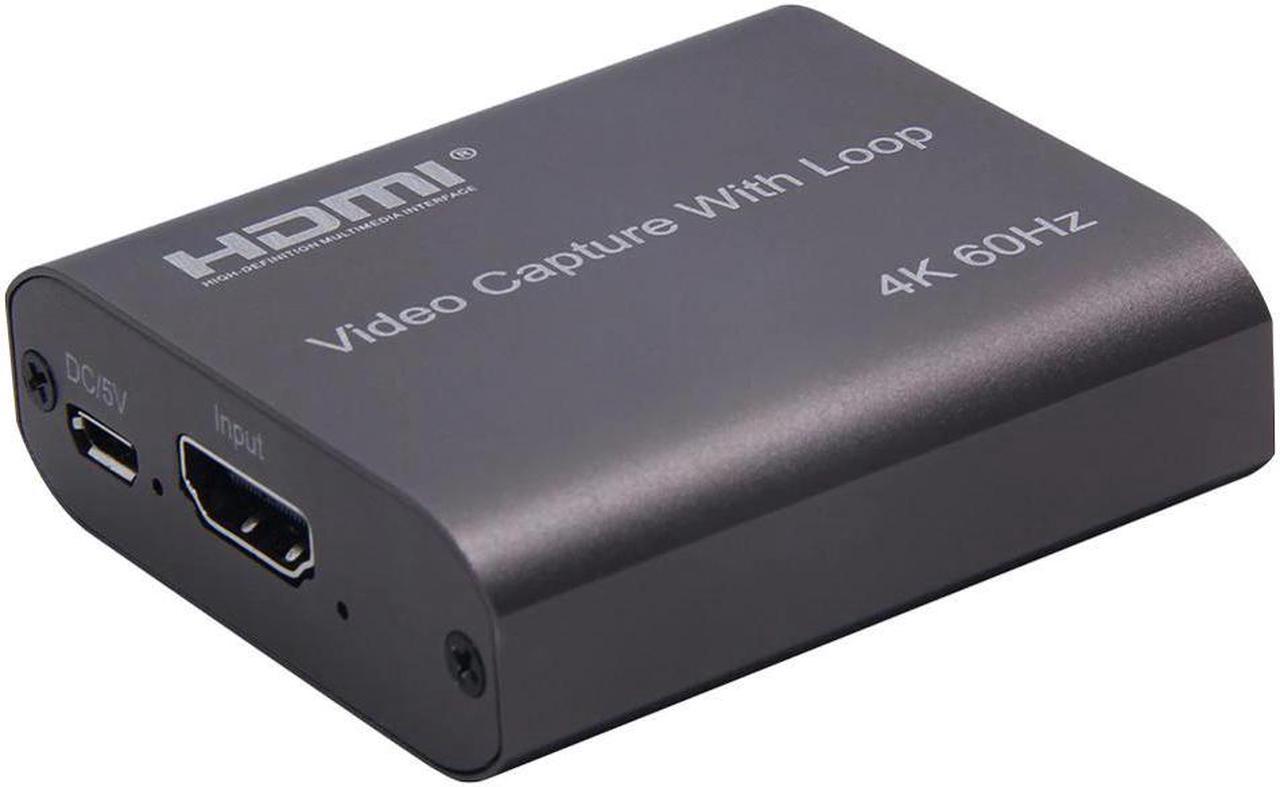 Loop Out HDMI Capture Card Camera Elements Carrying Handheld for Live Streaming Game Audio Video Recording Box