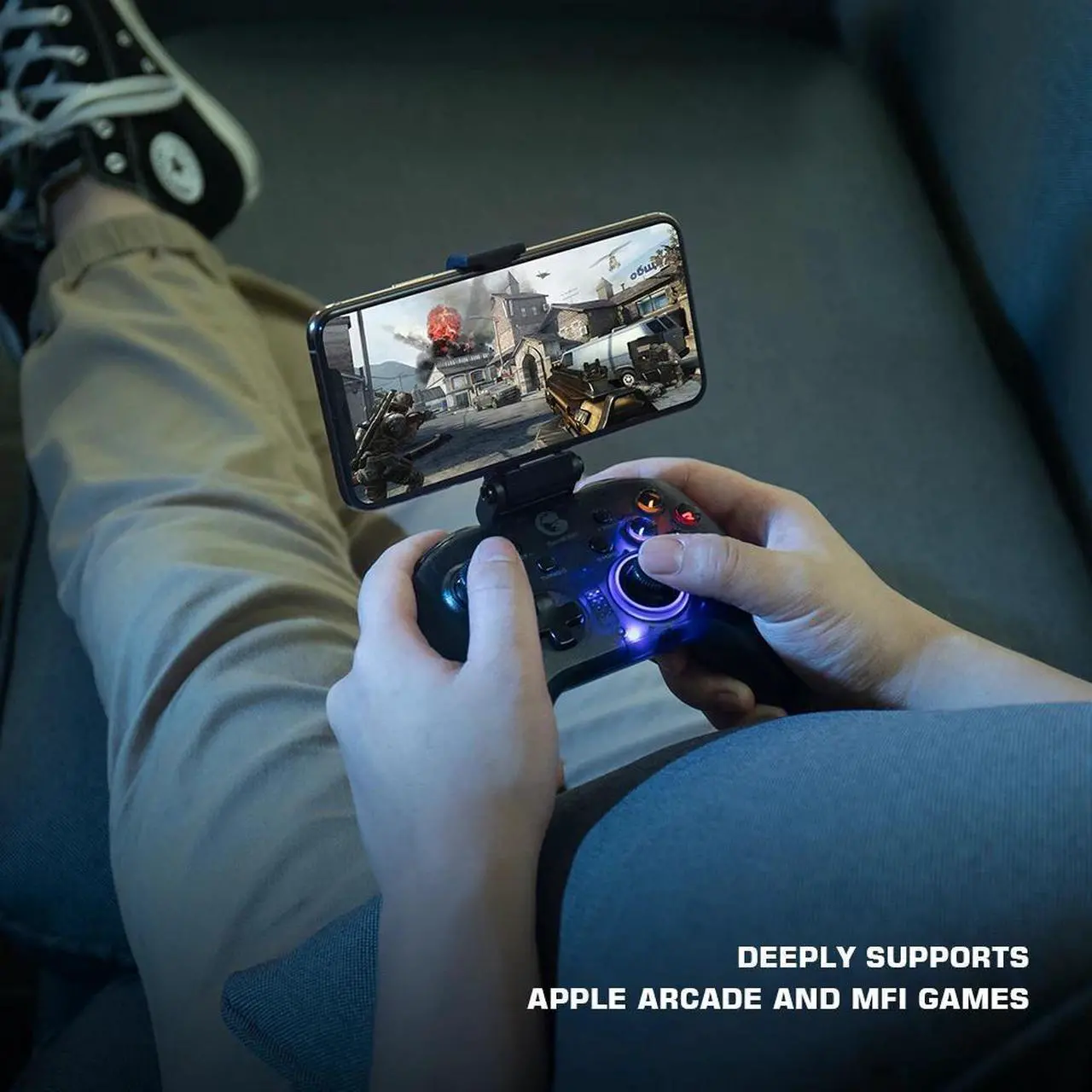 Alt view image 4 of 5 - T4 Pro Bluetooth Wireless Game Controller Dual Wireless Connection Gamepad for Nintendo Switch / iPhone / Android / PC