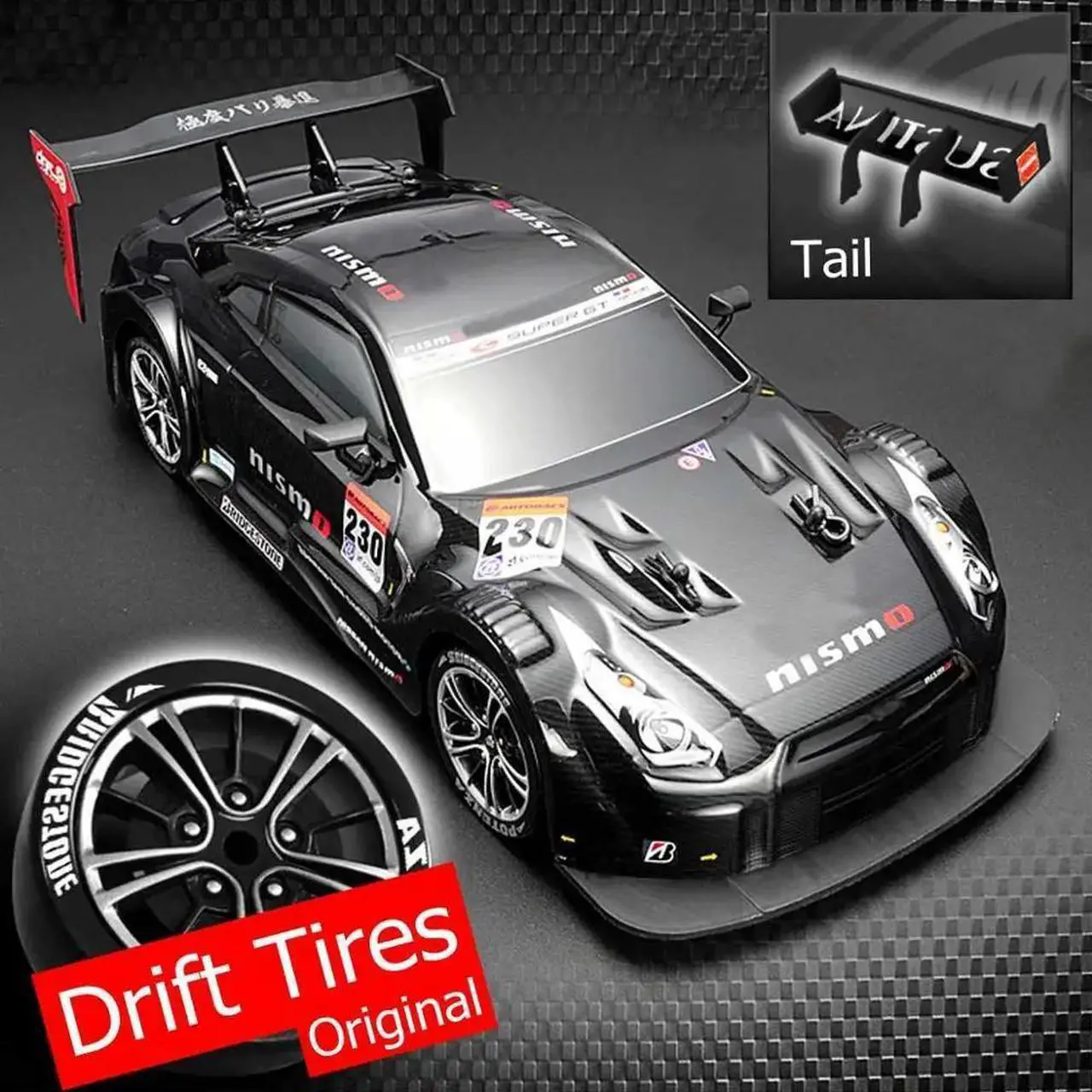 Main image of 1:16 58km/h RC  Racing Car 4WD 2.4G High Speed GTR Remote Control Max 30m Control Distance Electronic Hobby Toys car gifts