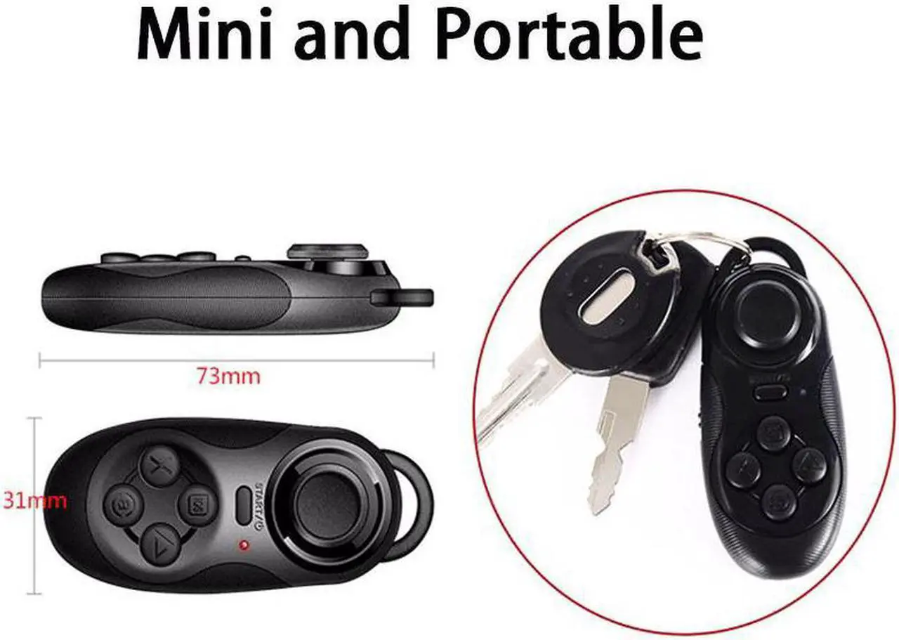 Alt view image 4 of 5 - Bluetooth V4.0 Game Handle Mini VR Controller Remote Pad Gamepad For IOS/Android Smartphone Joystick Boy Children Gift