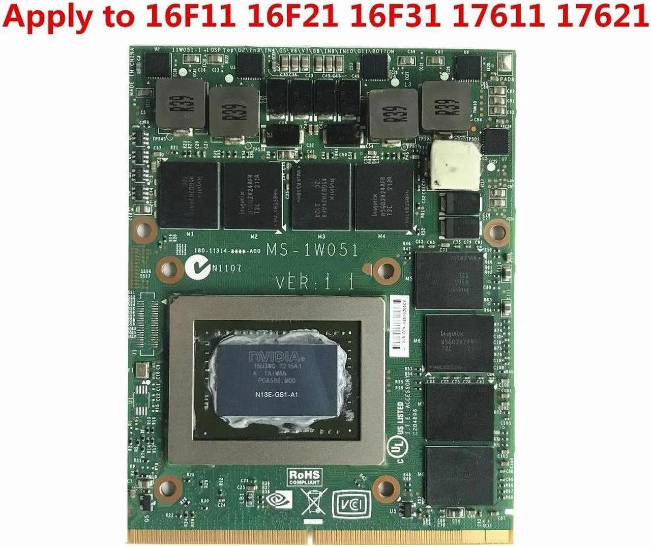Main image of MS-1W051 VER:1.1 N13E-GS1-A1 GTX 675M 2GB DDR5 Video VGA CARD FOR  GT70 GT60 GX660R GT660 GX680 GT683DX GX780 GT783DX