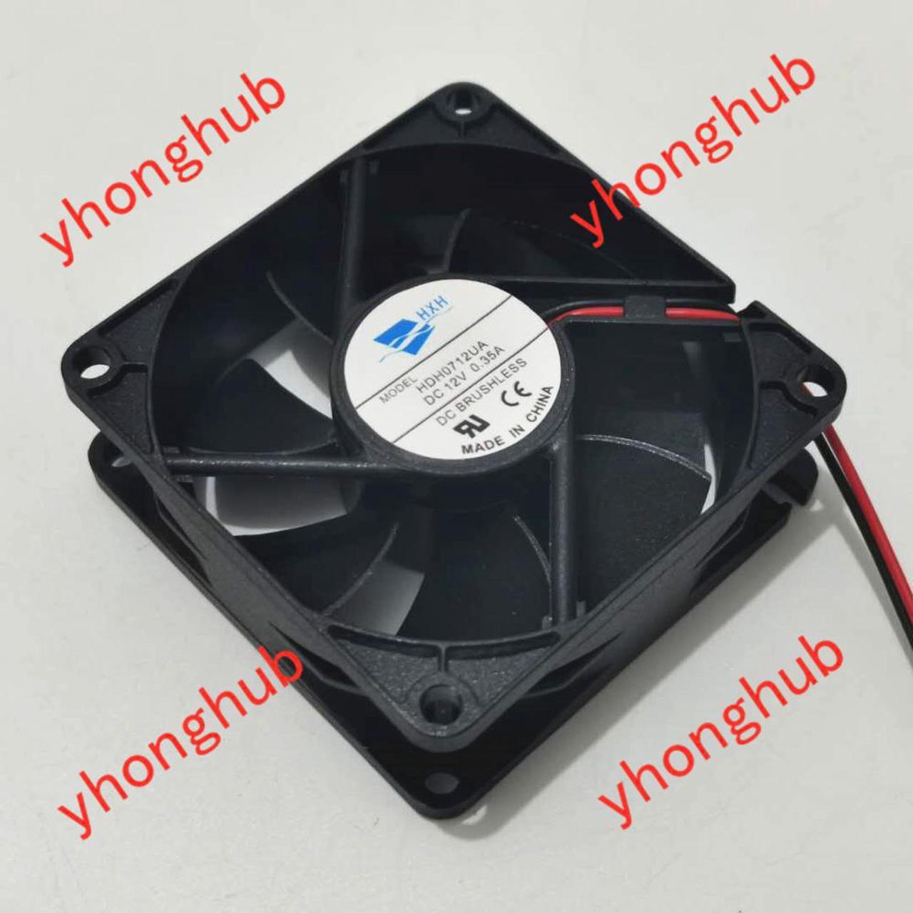 HDH0712UA DC 12V 0.35A 70x70x25mm 2-Wire Server Cooling Fan