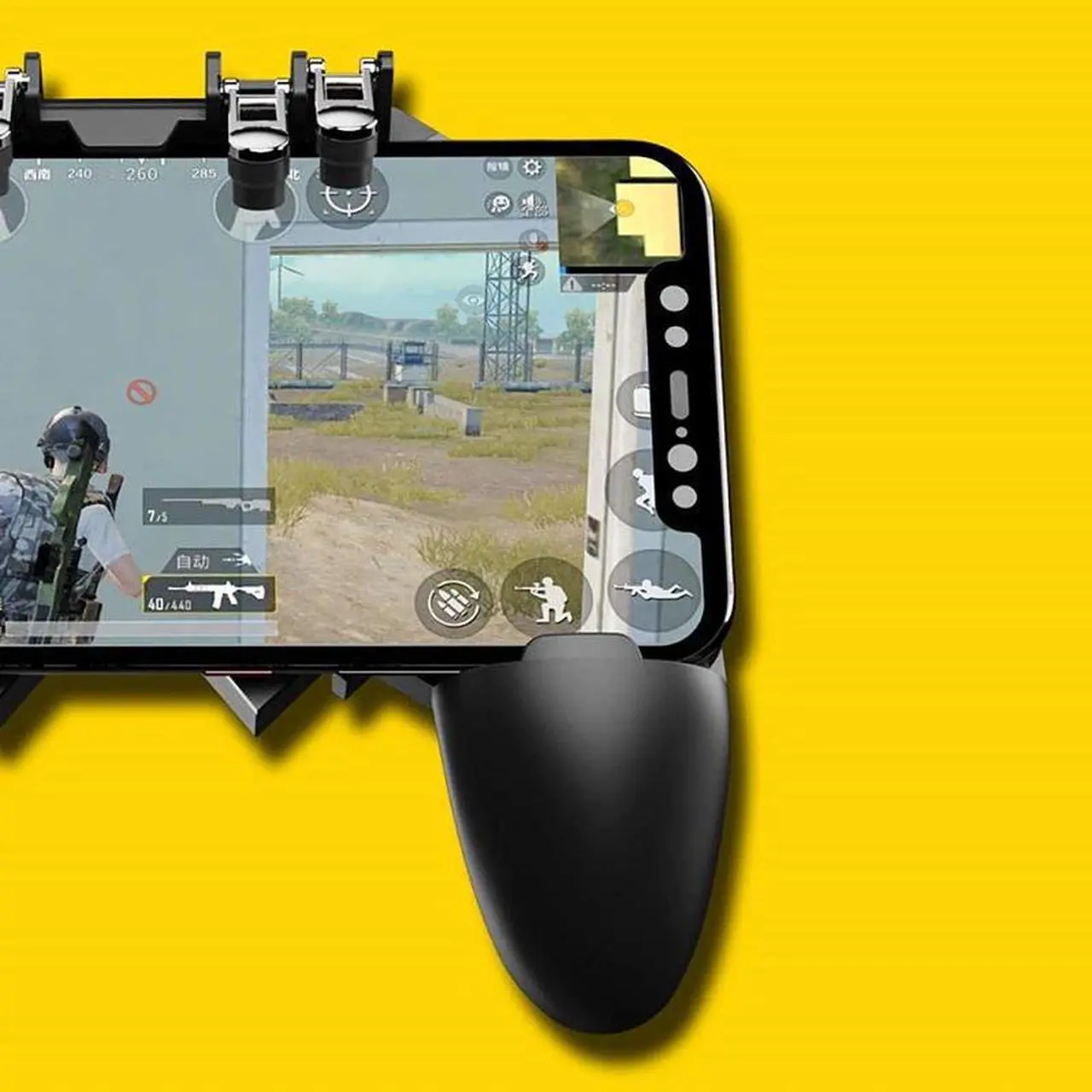 Alt view image 4 of 5 - Turnover Button Gamepad Controller Mobile for  IOS Android Six 6 Finger Operating Gamepad Peripherals  Controller