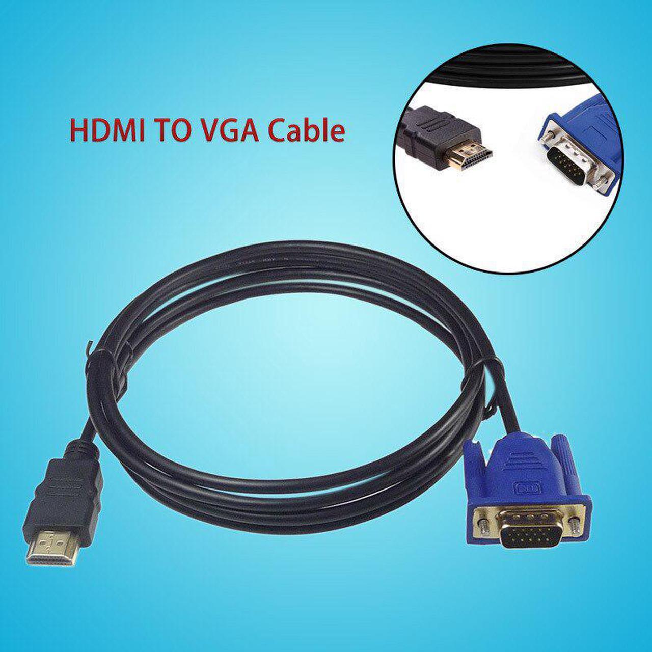 1.8/3/5/10 M HDMI Cable HDMI To VGA 1080P HD With Audio Adapter Cable HDMI TO VGA Cable optical cable For PC Latop TV #304