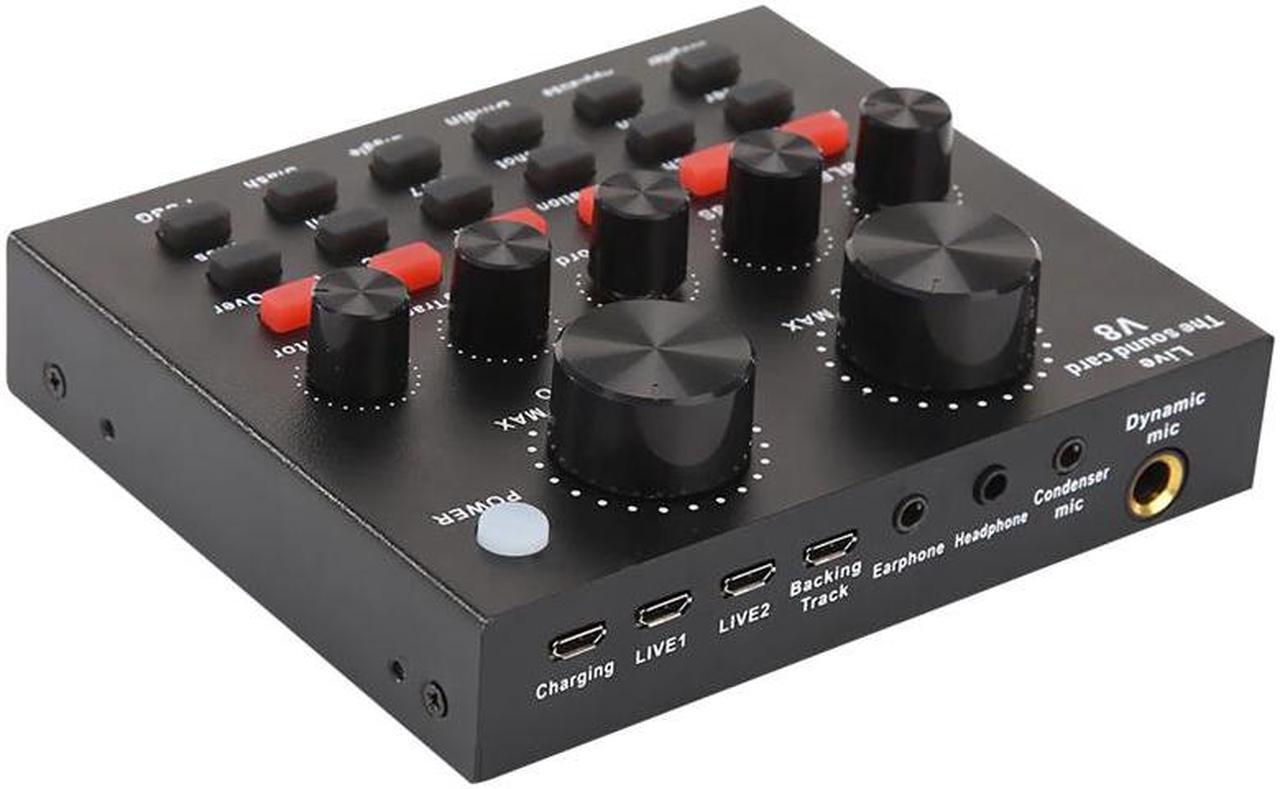 Alt view image 5 of 5 - Sound Card Live Show Soundcard With Audio Interface Audio USB Headset Microphone  Personal Entertainment Streamer